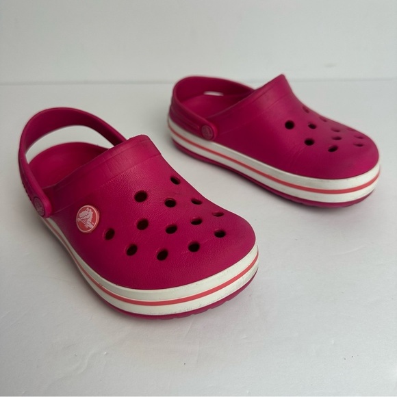 Crocs Crocband Clogs Kid's Size 11 Shoes Raspberry Waterproof Summer Outdoor - Picture 8 of 8